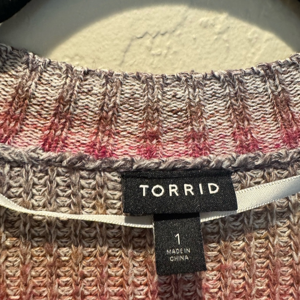 Torrid Multi Color Open-Front Cardigan - Picture 3 of 3
